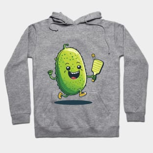 Funny Pickle Playing Pickleball Hoodie